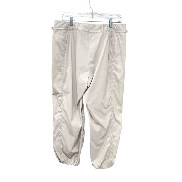 J Jill Outdoor Hiking Cream Cargo Cropped Pant Size 14 Adjustable Waist/Hem - Picture 2 of 8